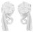 14K White Gold 1/2 cttw Round Cut Diamond Earrings (H-I, I1-I2) For Sale