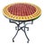 24" Burgundy / Yellow Moroccan Mosaic Table - Cr4 For Sale