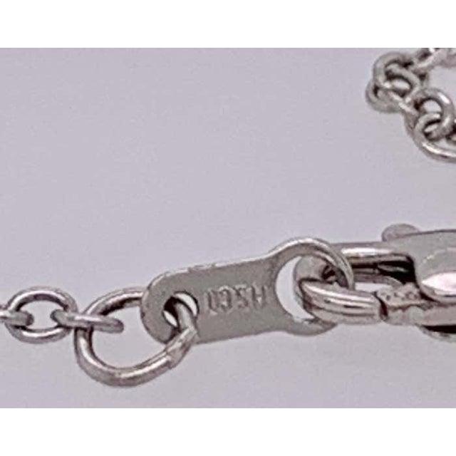 Antique White 18 Karat White Gold and Diamond Soldered Pendent Necklace For Sale - Image 8 of 12