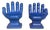Rmic Blue Hands Chairs, Set of 2 For Sale