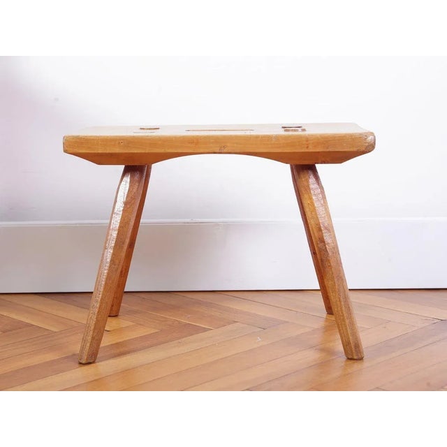 Vintage Czech Rustic Stool, 1940s For Sale - Image 16 of 16