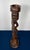 27-Inch Antique Hand-Carved Openwork Barley Twist Candlestick | 6" Diameter Base | Early 20th Century For Sale In Houston - Image 6 of 9