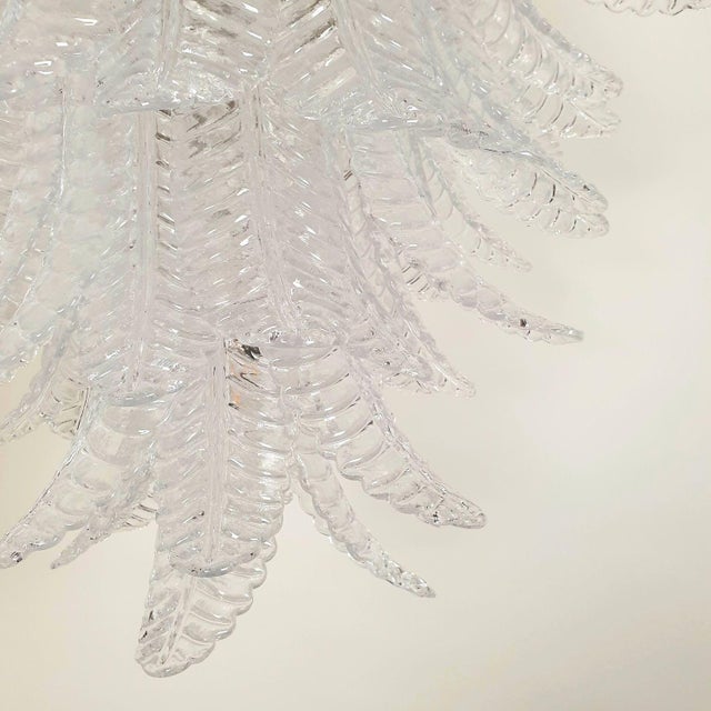 Metal Murano Glass Chandelier Attributed to Mazzega, Italy 1970s For Sale - Image 7 of 9