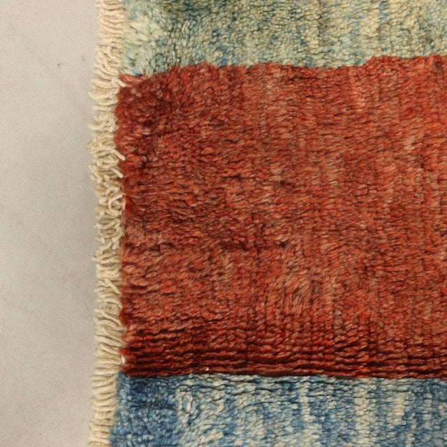 Middle Eastern Checkered Gabbeh Rug For Sale - Image 6 of 8