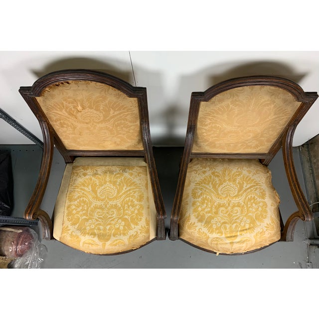 Antique Walnut Armchairs, Set of 2 For Sale - Image 4 of 5