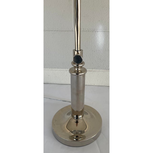Modern Modern Adjustable Polished Nickel Table Lamp For Sale - Image 3 of 4