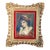 19th Century Continental European French Style Portrait Painting of a Lady in Red, Signed For Sale