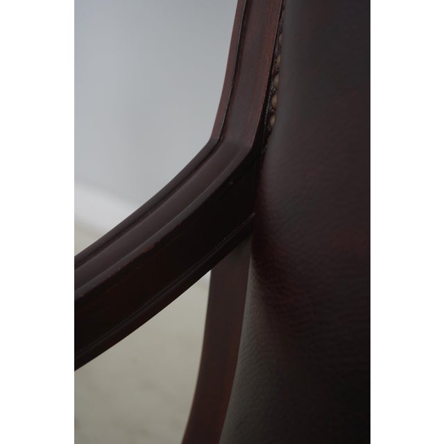 Sam Moore Rolling Leather Desk Chair For Sale - Image 12 of 18