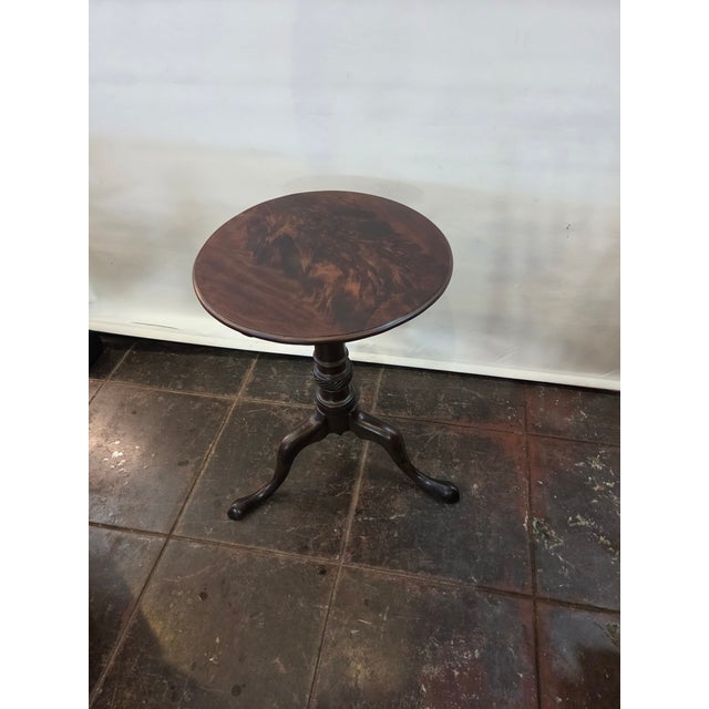 Antique George III Tilt-Top Table Mahogany 1780-1800 Wine Table Drinks Table For Sale - Image 9 of 11