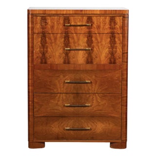 An Art Deco Chest of Drawers Bakelite Handles and Drop-Front Secretary For Sale