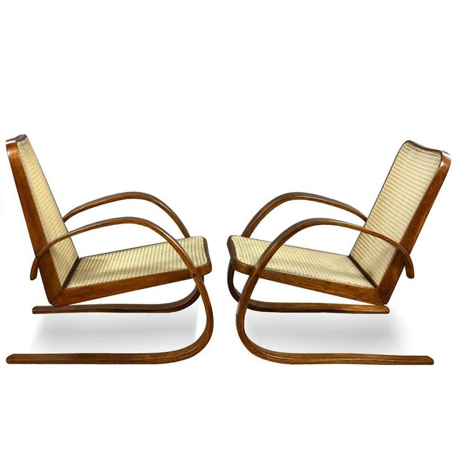 Czech Armchairs by M. Navrátil and Z. Plesník, 1949, Set of 2 For Sale - Image 4 of 12