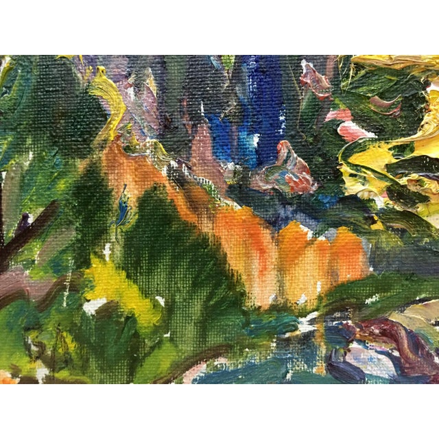Abstract Abstract Oil Painting "Sunrise" by Lebedeva Valentina Nikolaevna For Sale - Image 3 of 12
