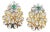 Mid 20th Century Mid-Century Italian 18k Gold Emerald & Diamond Earrings, A Pair For Sale