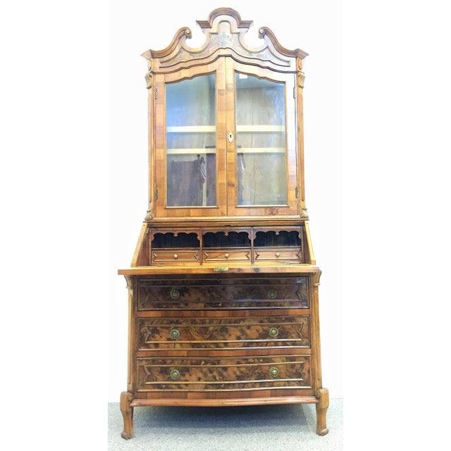 Late 18th Century English George III Mahogany Bureau Bookcase ‘Secretaire’ For Sale - Image 4 of 5