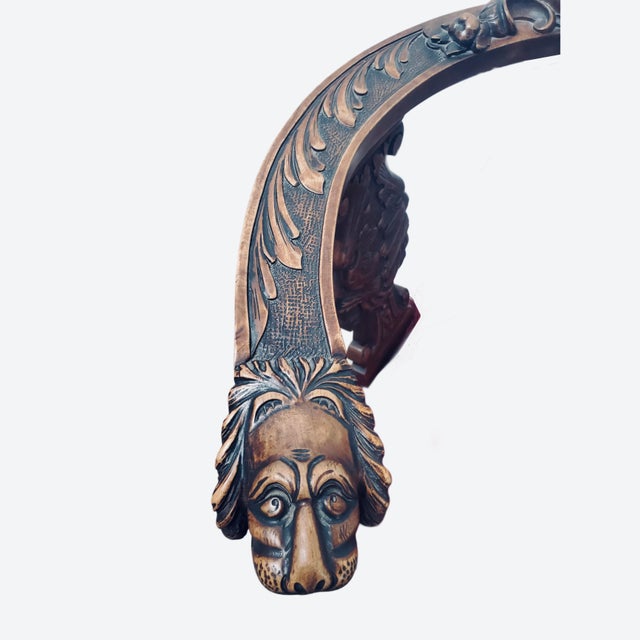 Antique Carved Renaissance Revival Corner Chair For Sale - Image 4 of 13