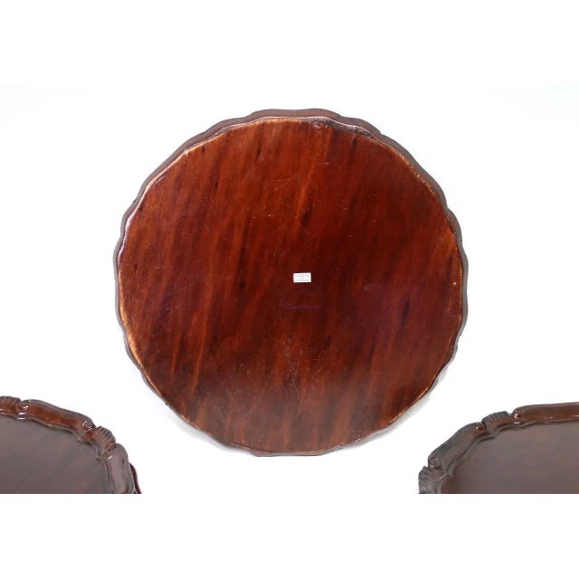 Late 20th Century Italian Mahogany Traditional Wood Chargers, Trays or Under Plates, Set of 8 For Sale - Image 5 of 6
