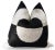 Contemporary Contemporary Black & White Handmade Silk Throw Pillow With Down Insert For Sale - Image 3 of 7