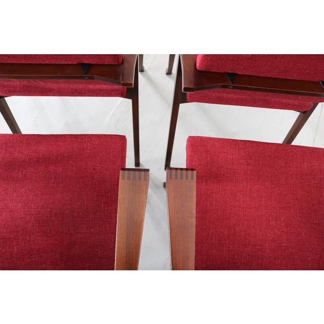 Model Luisa Armrest Chairs by Franco Albini for Poggi, Pavia Italy, 1955, Set of 6 For Sale - Image 15 of 18