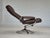 Mid-Century Modern Danish Swivel Chair in Leather, 1970s For Sale - Image 3 of 18