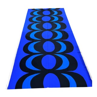 Marimekko Kaivo Blue Fabric For Sale