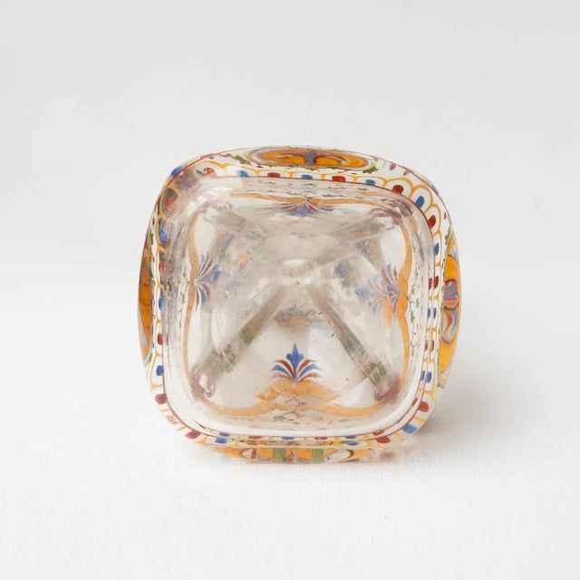 Antique Late 19th Century Enamelled Glass Decanter and Glasses by J & L Lobmeyr, Vienna- 5 Pieces For Sale - Image 12 of 12