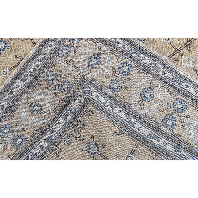 Textile Contemporary Floral Samarkand Warm Tan Carpet "Arbora" by Doris Leslie Blau For Sale - Image 7 of 7