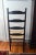 Wood 20th Century Antique English Ladder Back Chair Faux Bamboo Rush Seat For Sale - Image 7 of 10