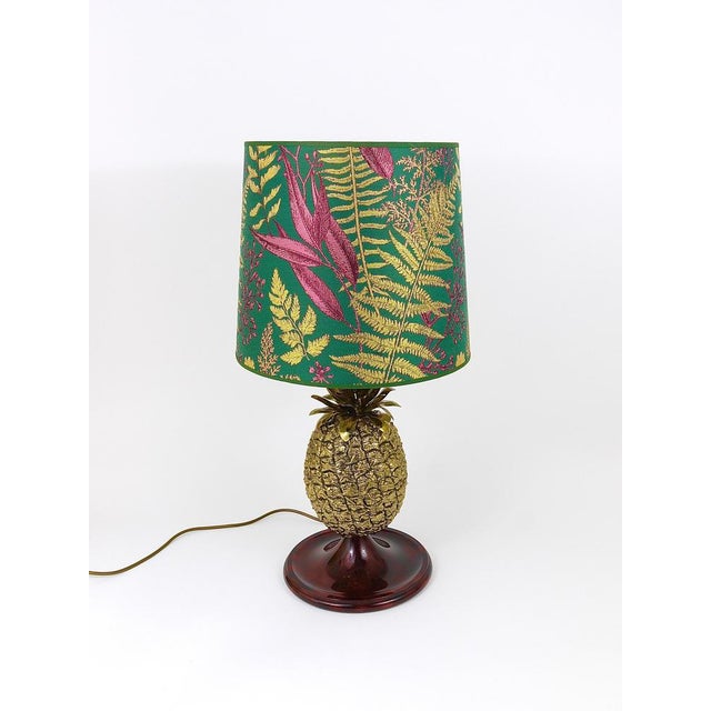 Hollywood Regency Hollywood Regency Pineapple Brass Table Lamp by Mauro Manetti, Italy, 1970s For Sale - Image 3 of 18