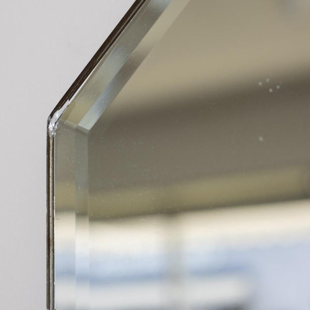 1930s French Art Deco Rectangular Beveled Mirror For Sale - Image 10 of 10