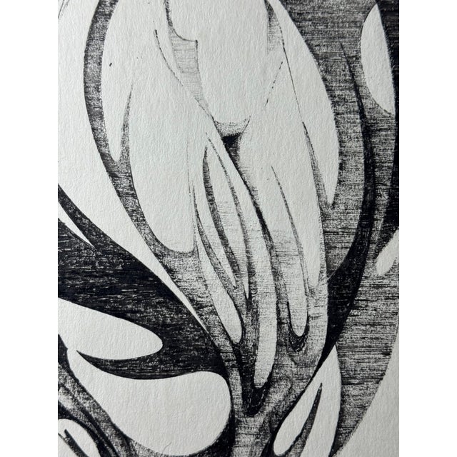 Eugène Eechaut, Composition, Original Ink Drawing, 1969, Framed For Sale - Image 4 of 13
