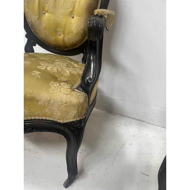 20th Century Napoleon III Louis XV Armchairs in Pearwood, Set of 4 For Sale - Image 9 of 14