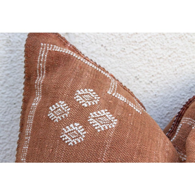 Moroccan 24"Clay Medallion Moroccan Silk Pillow For Sale - Image 3 of 8