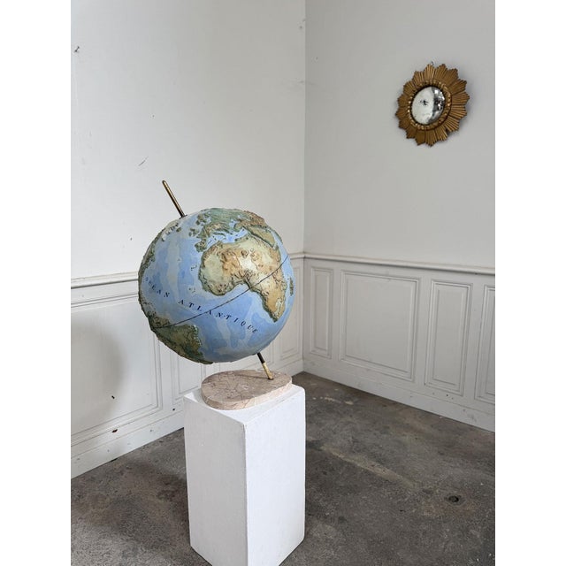 Metal Vintage Globe, 1950 For Sale - Image 7 of 9