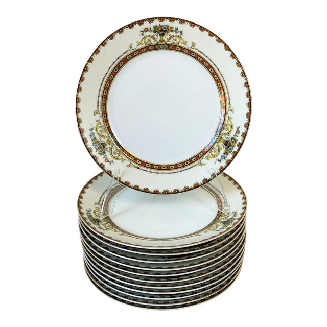 Circa 1960s Vintage Noritake 'Superba' Pattern Salad Plates- Set of 12 For Sale