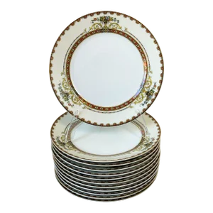 Circa 1960s Vintage Noritake 'Superba' Pattern Salad Plates- Set of 12