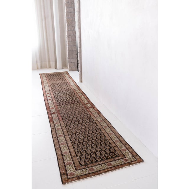 1930s Hand Knotted Runner Rug For Sale - Image 4 of 11