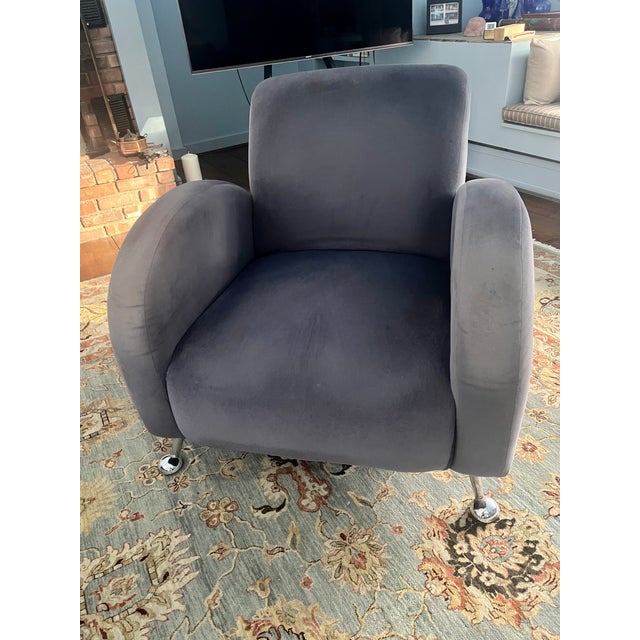 Postmodern 1970s Upholstered Postmodern Chair For Sale - Image 3 of 6