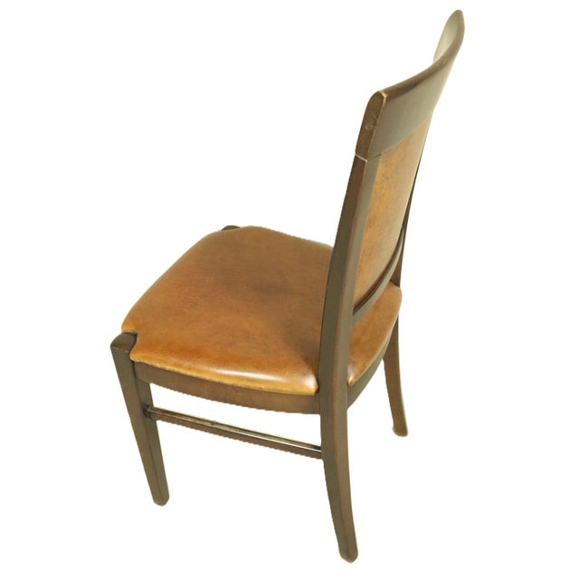 Mid 20th Century French Leather Dining Chairs, Set of 6 For Sale - Image 10 of 10