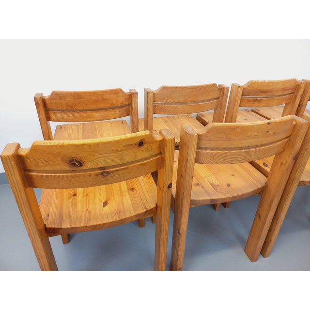 Vintage Scandinavian Pine Chairs by Ilmari Tapiovaara for Asko, 1970s, Set of 8 For Sale - Image 13 of 18