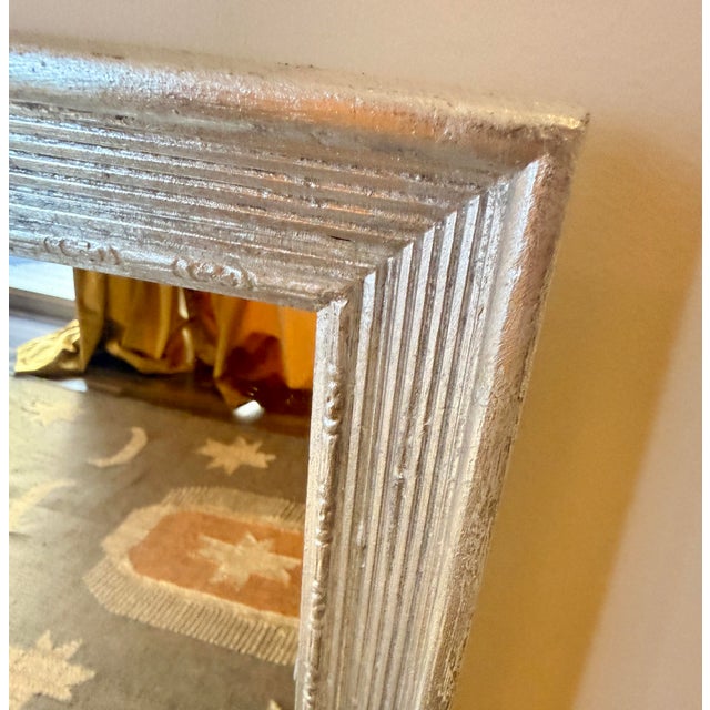 Mid 20th Century Vintage Flamingo Mirror in Silver Gilt Frame For Sale - Image 5 of 12