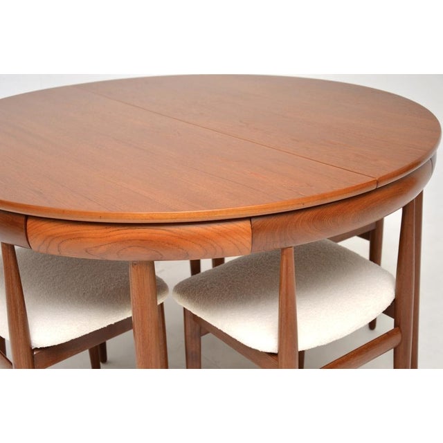 Vintage Danish Teak Dinette Dining Table and Chairs by Hans Olsen for Frem Røjle, 1960, Set of 7 For Sale - Image 11 of 18