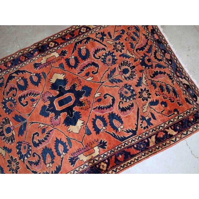 1920s 1920s Antique Handmade Persian Lilihan Rug For Sale - Image 5 of 9