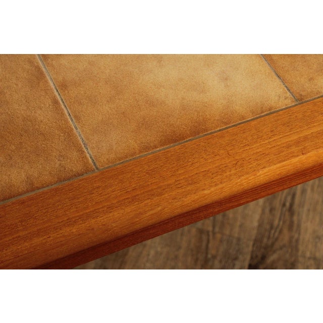 M°belfabrikken Toften Danish Modern Tile-Top Teak Side Table For Sale In Philadelphia - Image 6 of 12