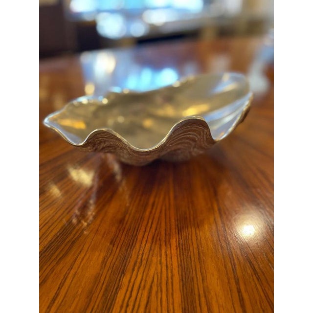 Silver Shell-Shaped Catchall Dish, 1980s For Sale - Image 4 of 13