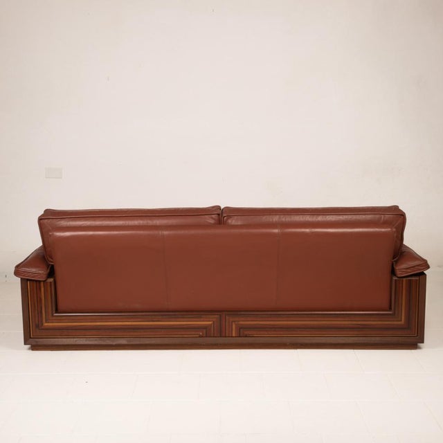 Wood Paganini Sofa by Luciano Frigerio for Frigerio Di Desio, 1980 For Sale - Image 7 of 18
