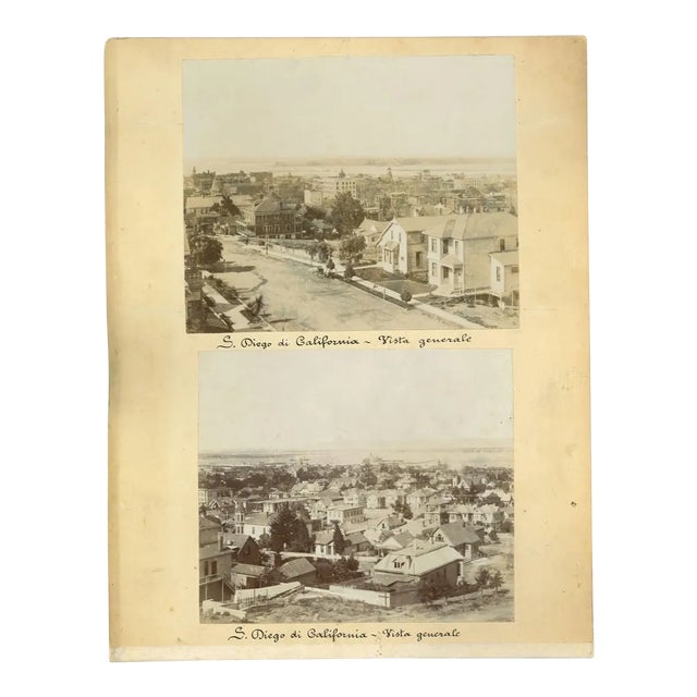 Ancient Views of S. Diego, California - Vintage Print - 1880s For Sale