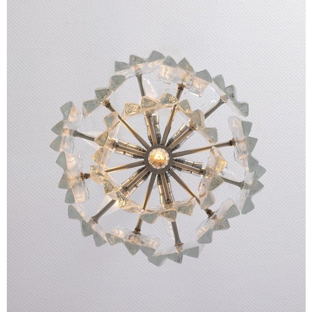 Fuente Chandelier in Ice Glass from Kalmar, Germany, 1970s For Sale - Image 8 of 13