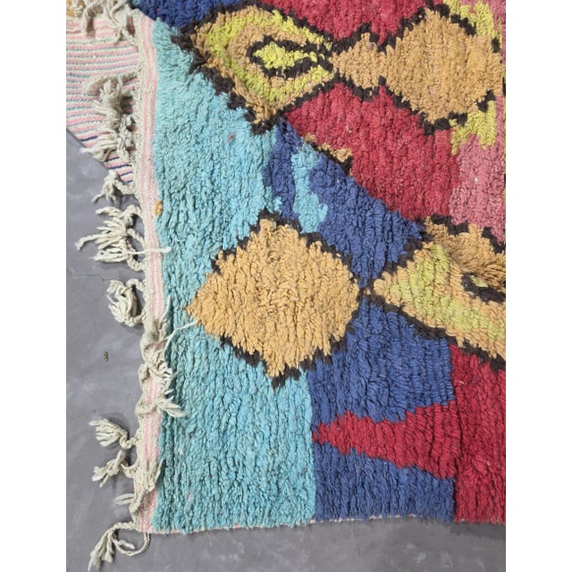 Contemporary Handmade Abstract Berber Wool Rug - 8.9 X 6.6 Ft For Sale - Image 3 of 7