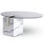 Marble Patch Coffee Table in Glass and Brass by Egg Designs For Sale - Image 4 of 4
