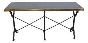 Matthew Izzo Home Avignon Hand Hammered Iron Bistro Dining Table - 63"w
